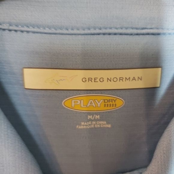 3 for $25 New Greg Norman Woman's Collection Blue Golf Shirt UPF +50 Medium - Picture 3 of 11
